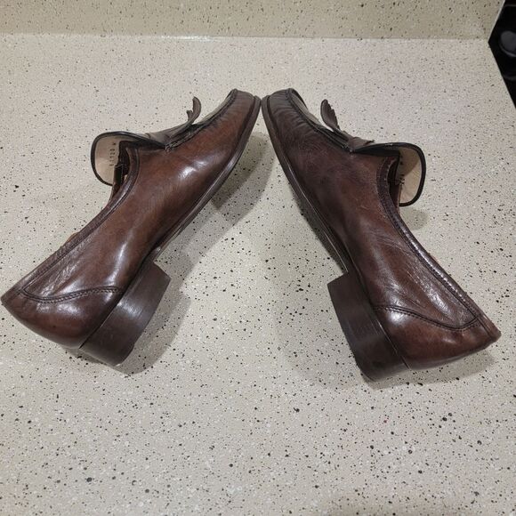 Mens BRUNO MAGLI Brown Leather Slip On Tassel Loafers Dress Shoes Size 10.5 M main image 9